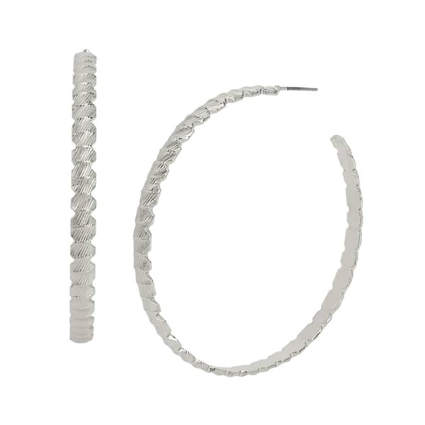 Steve Madden Textured Hoop Earrings
