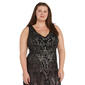 Plus Size R&M Richards Sleeveless Bead Trim Godet Hem Gown - image 3