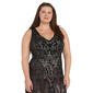 Plus Size R&amp;M Richards Sleeveless Bead Trim Godet Hem Gown - image 3