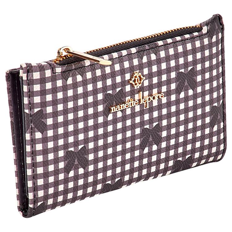 Womens Nanette Lepore Aime Slim Bifold Wallet - Gingham