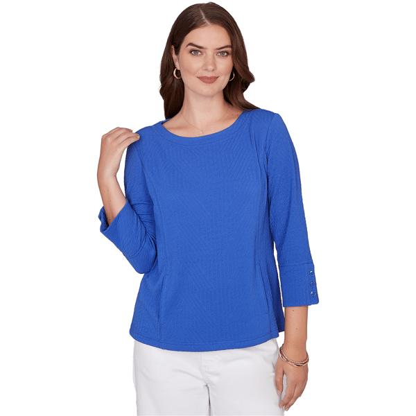 Petite Ruby Rd. Must Haves I Abstract Textured Pucker Knit Boxy