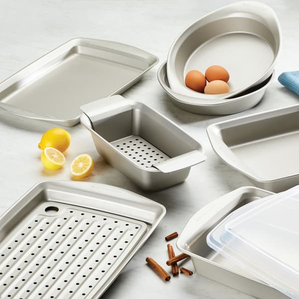 Rachael Ray 10pc. Silver Nonstick Bakeware Set
