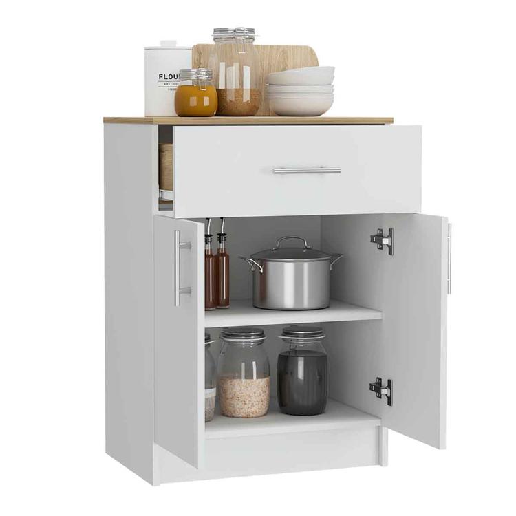 FM FURNITURE Oxford White Pantry Cabinet