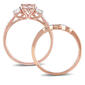 Gemstone Classics&#8482; 10kt. Rose Gold 1/7ctw. Bridal Ring Set - image 3