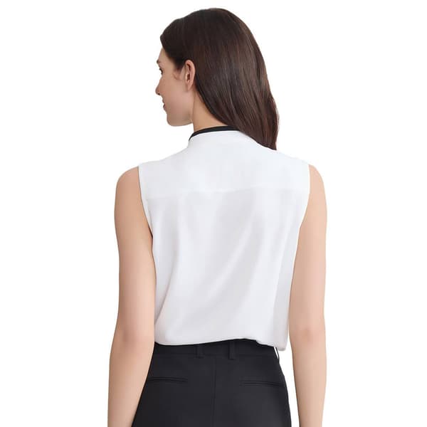 Womens Jones New York Sleeveless Ruffle Front Blouse