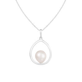Splendid Pearls 14kt. White Gold Pearl Pendant Necklace