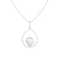 Splendid Pearls 14kt. White Gold Pearl Pendant Necklace - image 1