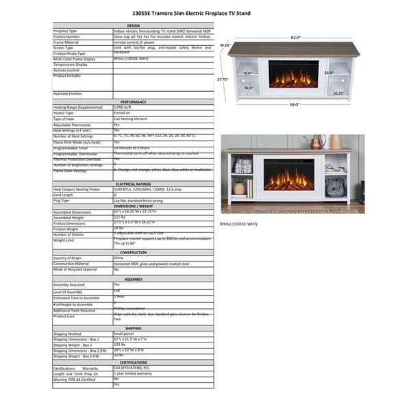 Real Flame Tramore Electric Fireplace