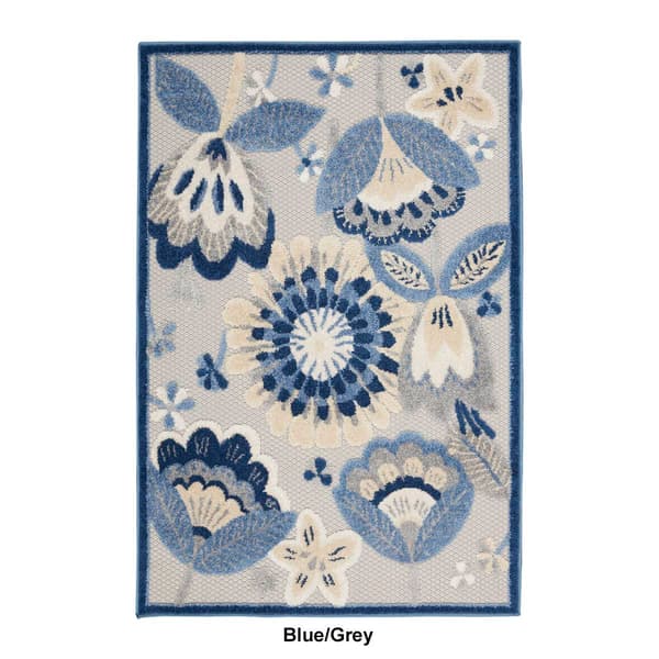 Nourison Aloha Floral Contemporary Indoor/Outdoor Area Rug