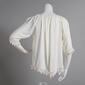 Plus Size NY Collection 3/4 Sleeve Solid Woven Crepon Peasant Top - image 2