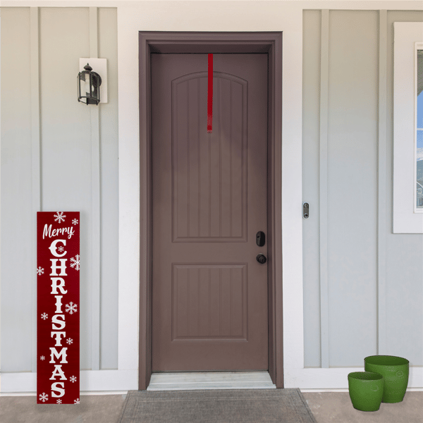 Northlight 14in. Red Over the Door Metal Christmas Wreath Hanger