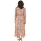 Womens Vivid Aura Short Sleeve Self Belt Surplice Neck Maxi Dress - image 2