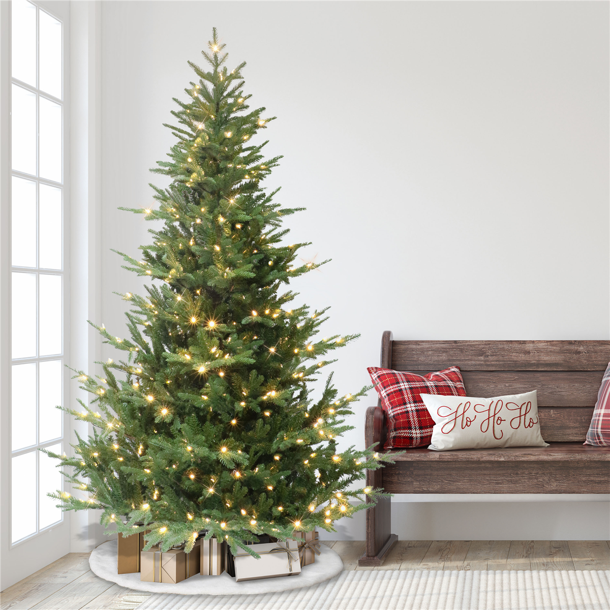 Puleo International 7.5ft. Pre-Lit Sacramento Fir Christmas Tree