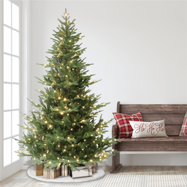 Puleo International 7.5ft. Pre-Lit Sacramento Fir Christmas Tree