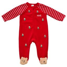 Baby Unisex (3-9M) Little Me(R) Santa Bear First Christmas Footie