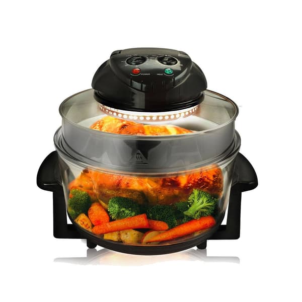 MegaChef Black Multipurpose Countertop Halogen Oven Air Fryer - image 