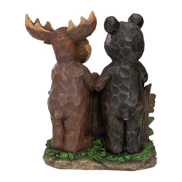 Northlight Seasonal Bear and Moose Outdoor Garden Statue