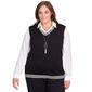 Womens Alfred Dunner Downtown Vibe Stripe Trim Vest w/Sweater - image 1