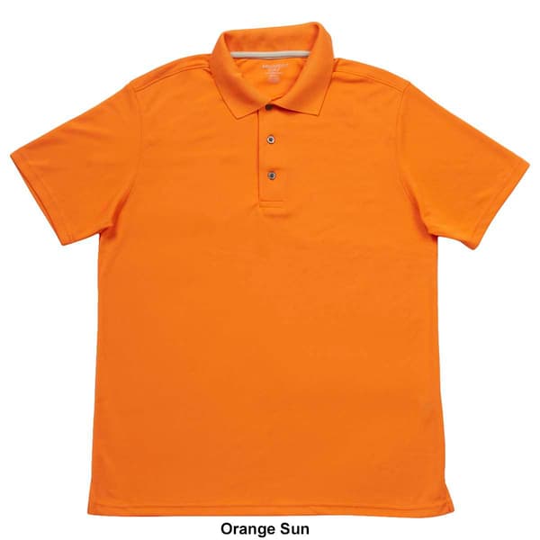 Mens Architect&#174; Solid Mesh Stitch Short Sleeve Golf Polo