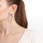 Athra 42mm Silver Plated & Crystal Hoop Earrings - image 3