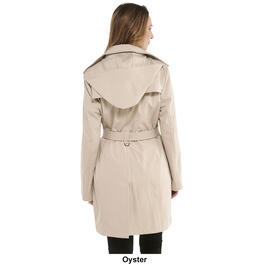 Womens Calvin Klein Double Breasted Belted Softshell Trench Coat