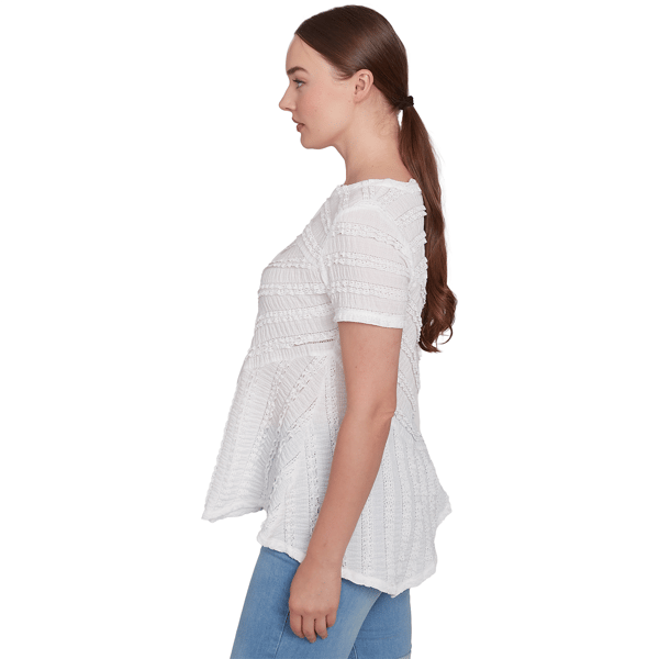 Womens Skye&#8217;s the Limit Quiet Wave Ruffle Lace Blouse