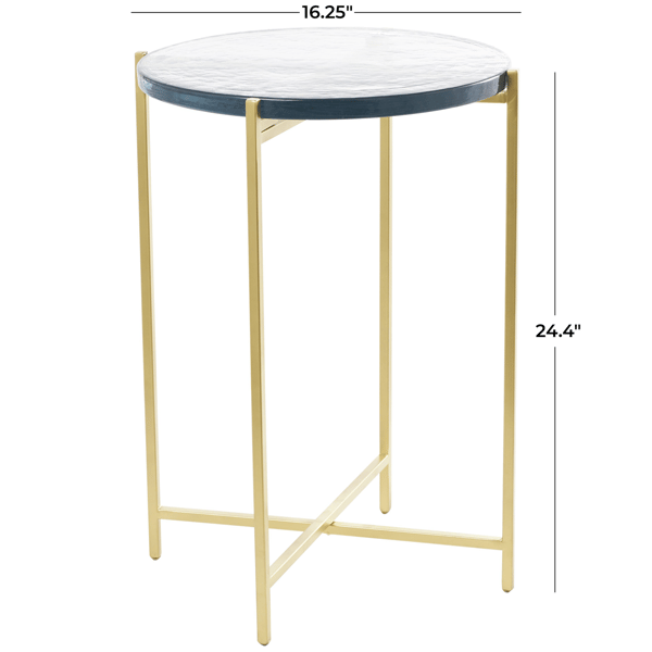 9th & Pike® Contemporary Gold Metal Accent Table
