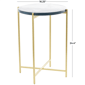 9th & Pike® Contemporary Gold Metal Accent Table - image 3