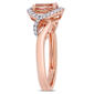 Gemstones Classics&#8482; 10kt. Rose Gold Morganite & Diamond Halo Ring - image 4