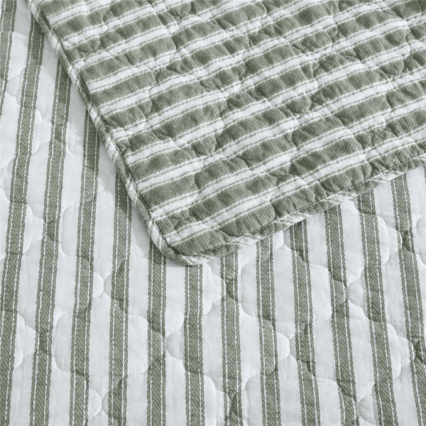 Stone Cottage Willow Way Ticking Stripe Reversible Quilt Set