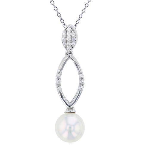 Gemstone Classics(tm) Dangling Pearl Pendant