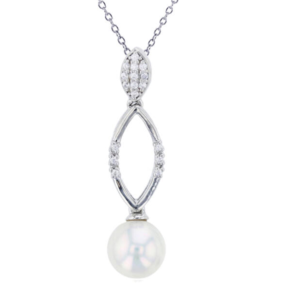 Gemstone Classics&#40;tm&#41; Dangling Pearl Pendant - image 
