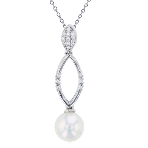 Gemstone Classics&#40;tm&#41; Dangling Pearl Pendant - image 