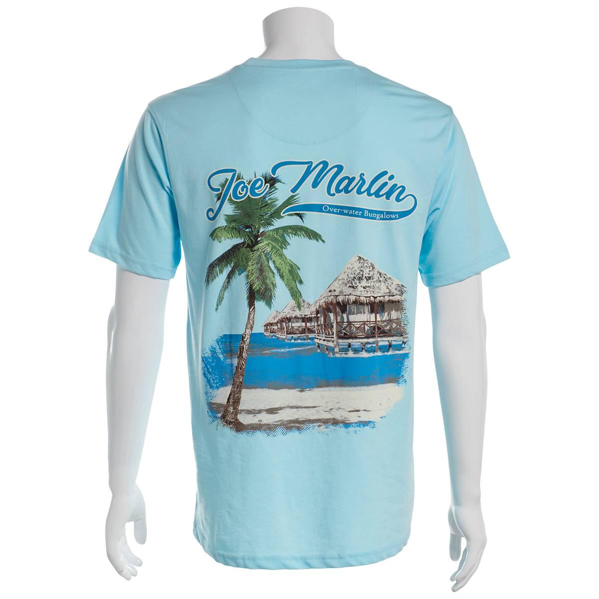 Mens Joe Marlin Tahiti Hut Short Sleeve Tee