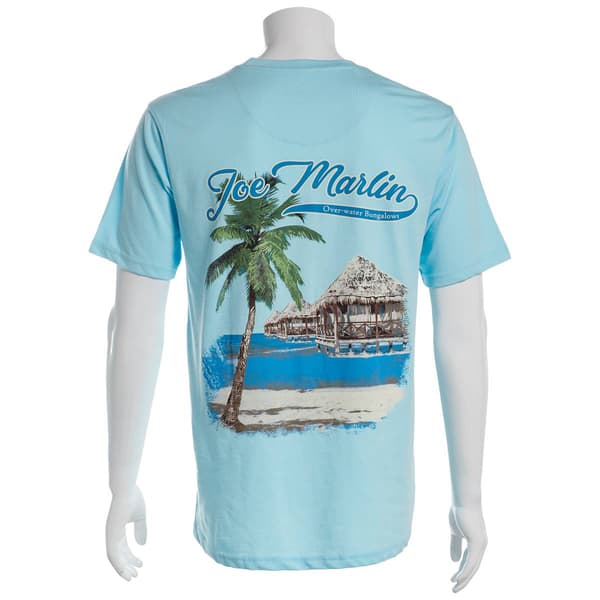 Mens Joe Marlin Tahiti Hut Short Sleeve Tee