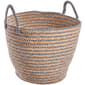 Heritage Small Black Stripe Rope Hyacinth Hamper - image 1