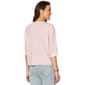 Womens Democracy 3/4 Dolman Sleeve Floral Embroidery Tee - image 2