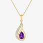 Nova Star(R) Genuine Amethyst & Lab Grown Diamond Accent Pendant - image 1