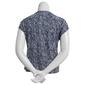 Womens Short Sleeve Two Pocket Button Front Swirl Blouse - image 2