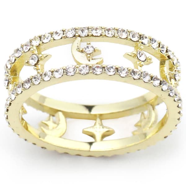 Ashley Cooper(tm) Gold Celestial Ring with Cutout Band - image 