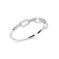 Haus of Brilliance Sterling Silver Diamond Paperclip Band Ring - image 3