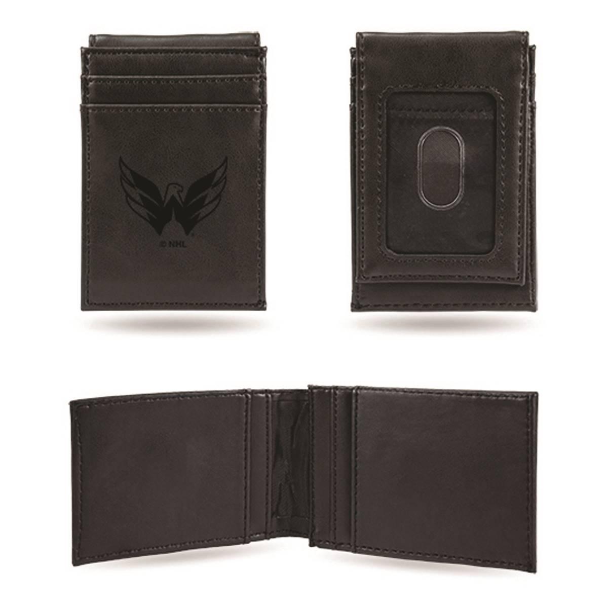 Mens NHL Washington Capitals Faux Leather Front Pocket Wallet