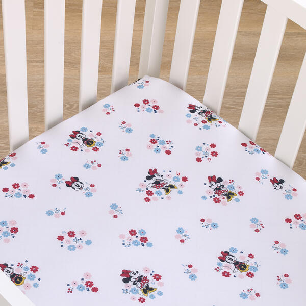 Disney Minnie Mouse Floral Fitted Crib Sheet