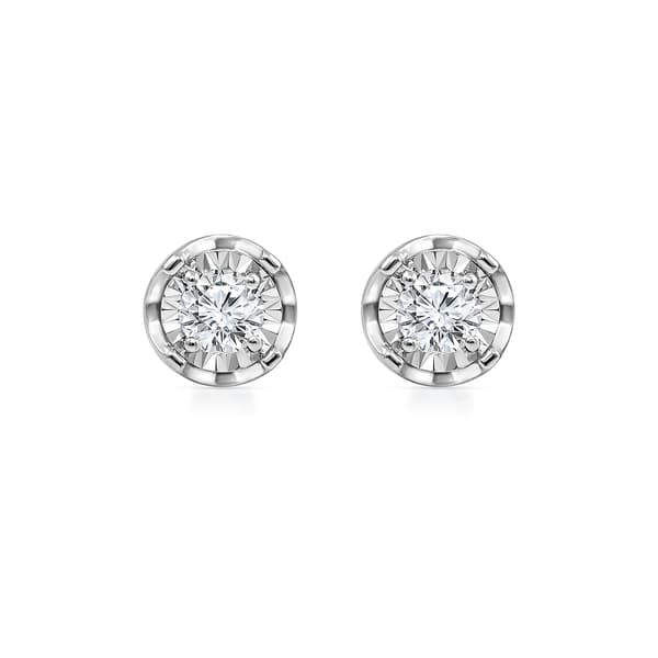 Nova Star® 1/3ctw. Silver Lab Grown Diamond Stud Earrings