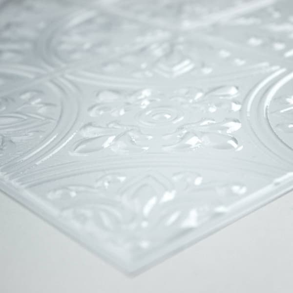 RoomMates&#174; Bright White Tin Tile Peel & Stick Backsplash