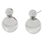 Steve Madden Rhodium Sphere Drop Earrings - image 1
