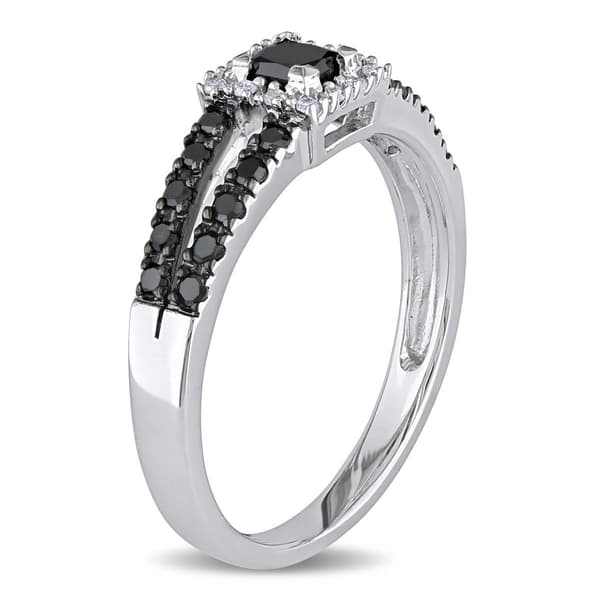 Diamond Classics&#8482; 10kt. White Gold 1/2ct. Black Diamond Ring