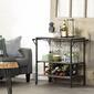 South Shore Munich Weathered Oak Bar Cart w/Wine Rack - image 2