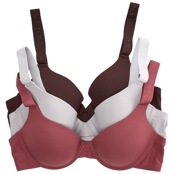 Womens Danskin 3pk. Microfiber Rib Lift Bras - DS6677-3PKX - image 