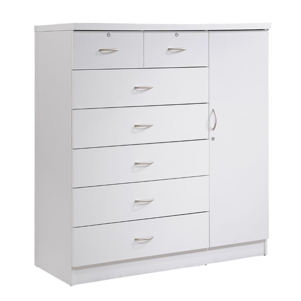 L''Baiet 47in Wide 7-Drawer Dresser with Locking Drawers & Shelves - image 